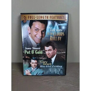 3 Full Length Features DVD Frank Sinatra James Stewart Cary Grant 1940s Films